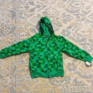 MAD Engine Green Checkered Kids Hoodie